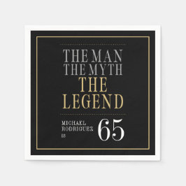 Mannen Myth the Legend 65e Birthday Pappersservett