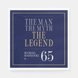 Mannen Myth the Legend 65e Birthday Pappersservett