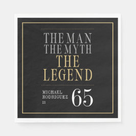 Mannen Myth the Legend 65e Birthday Pappersservett
