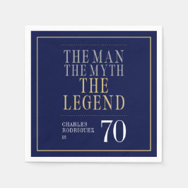 Mannen Myth the Legend 70 Birthday Pappersservett