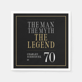 Mannen Myth the Legend 70 Birthday Pappersservett