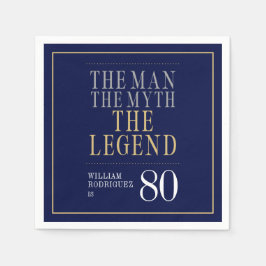 Mannen Myth the Legend 80 Birthday Pappersservett
