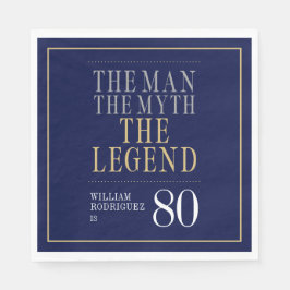 Mannen Myth the Legend 80 Birthday Pappersservett