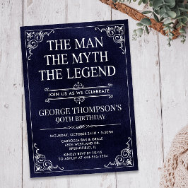 Mannen Myth the Legend 90:e Birthday Inbjudningar