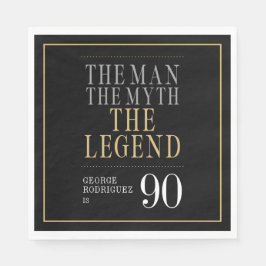 Mannen Myth the Legend 90:e Birthday Pappersservett
