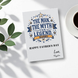Mannen Myth the Legend | Anpassningsbar Fars dag Kort