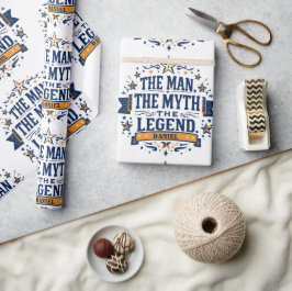 Mannen Myth the Legend | Anpassningsbar Fars dag Presentpapper
