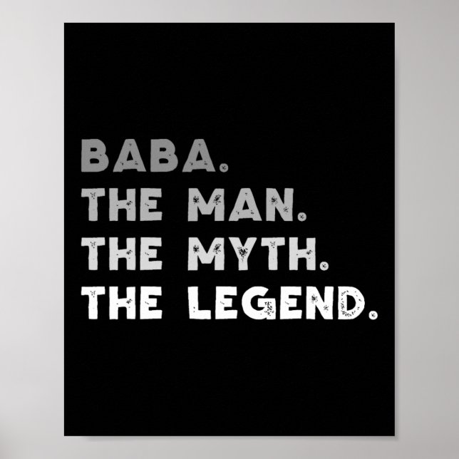 Mannen Myth the Legend Coola Baba Poster (Framsidan)