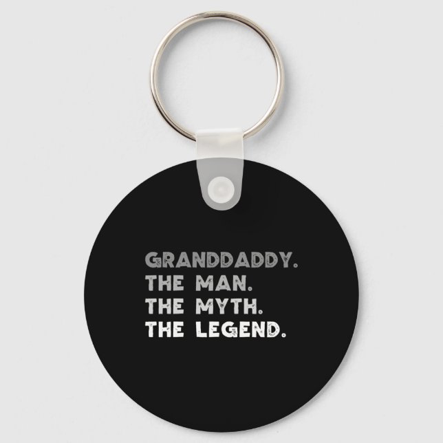Mannen Myth the Legend Coola Grand-Pappa Nyckelring (Framsida)