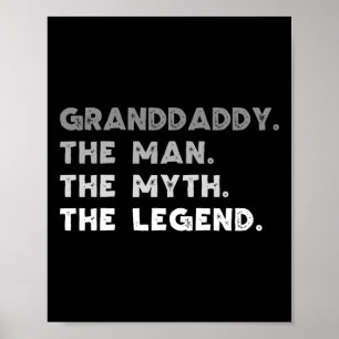 Mannen Myth the Legend Coola Grand-Pappa Poster