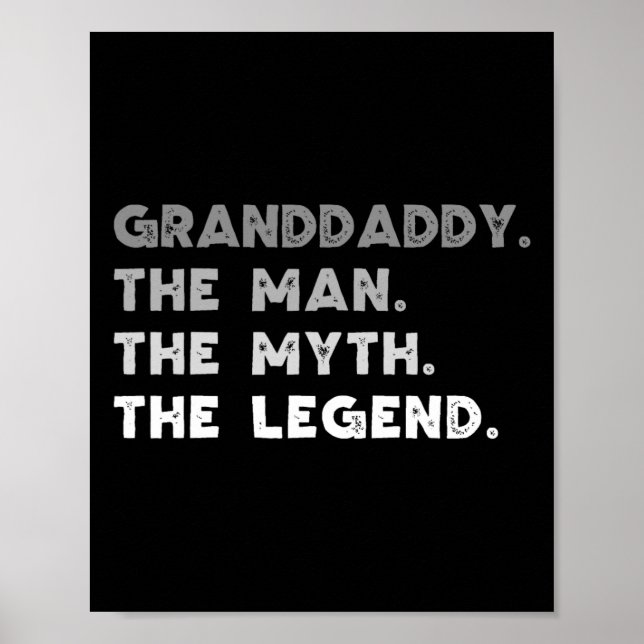 Mannen Myth the Legend Coola Grand-Pappa Poster (Framsidan)
