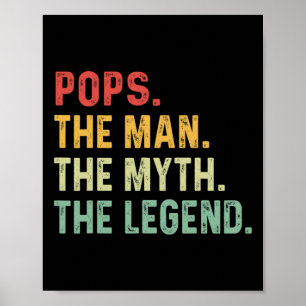 Mannen Myth the Legend Fars dag Gift 1 Poster