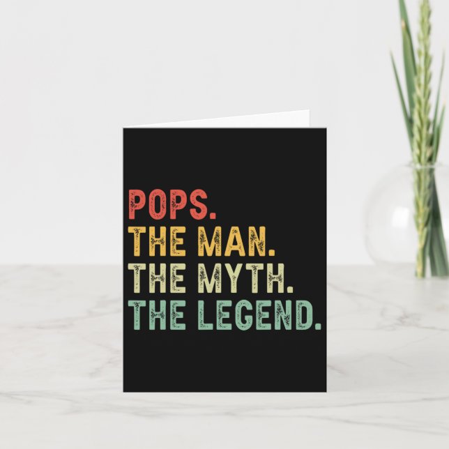 Mannen Myth the Legend Fars dag Gift Grand Kort (Framsida)