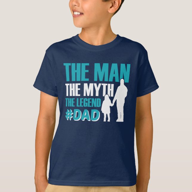 Mannen Myth the legend #Pappa Boys' T Shirt (Framsida)