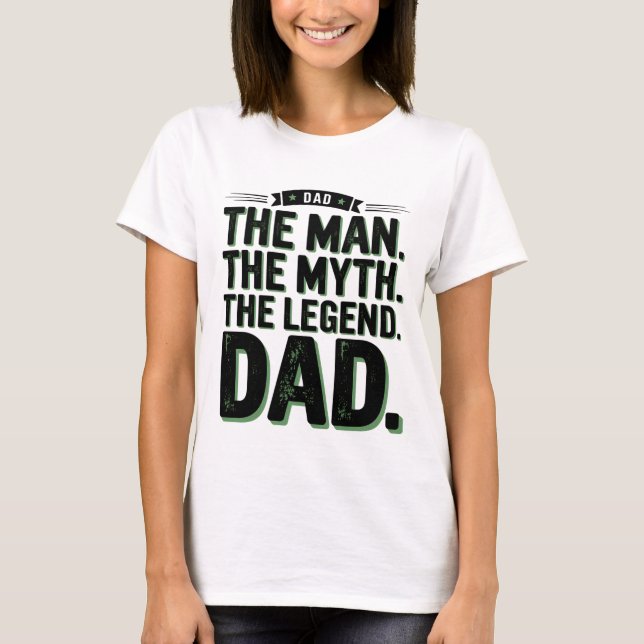 Mannen Myth the Legend Pappa T-Shirt | Vintage (Framsida)