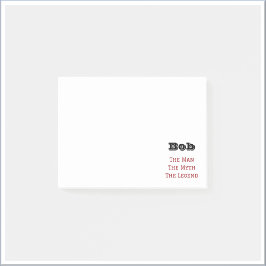 Mannen Myth the Legend Post-it Block