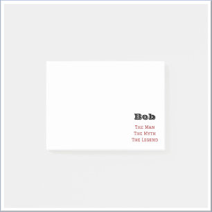 Mannen Myth the Legend Post-it Block