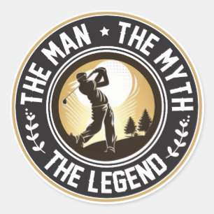 Mannen Myth the Legend Runt Klistermärke