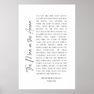 Mannen på Arena - Theodore Roosevelt - Poster