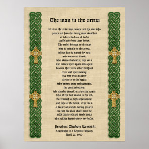 "Mannen på arenan" Theodore Roosevelt Poster