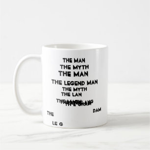 mannen på teman kaffemugg