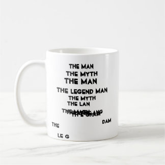 mannen på teman kaffemugg