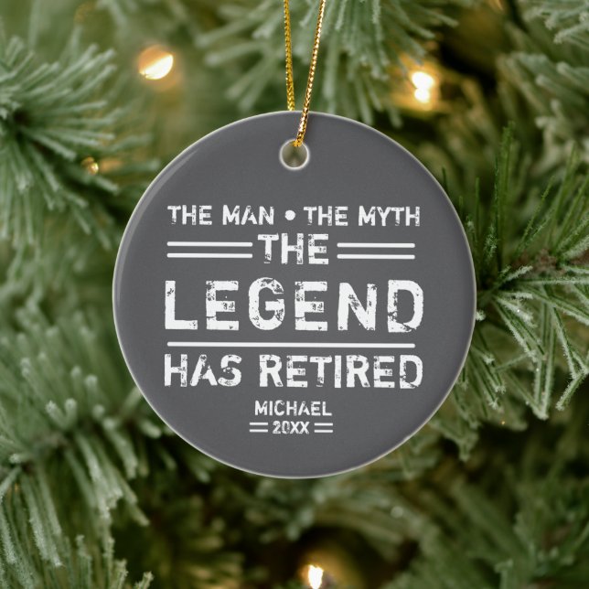 Mannen som Myth Legend har svikit Personligen Julgransprydnad Keramik (Träd)