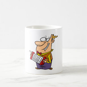 Mannen som spelar avtal kaffemugg