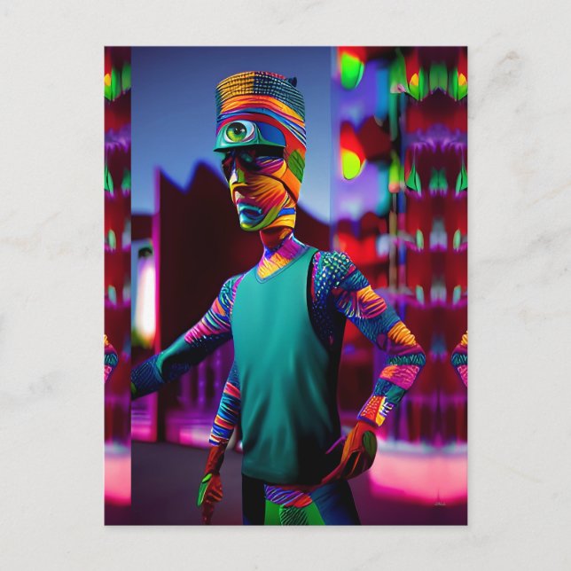 Mannen som spikade mitt kaffe - Ken Gage Art Vykort (Framsida)