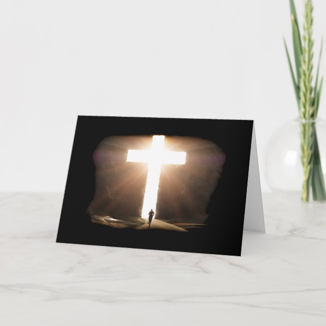 Mannen som springer till Jesus kristna Kor Kort (Framsida)