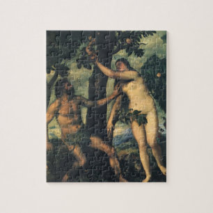 Männens fall; Adam och Eva av Titian Pussel