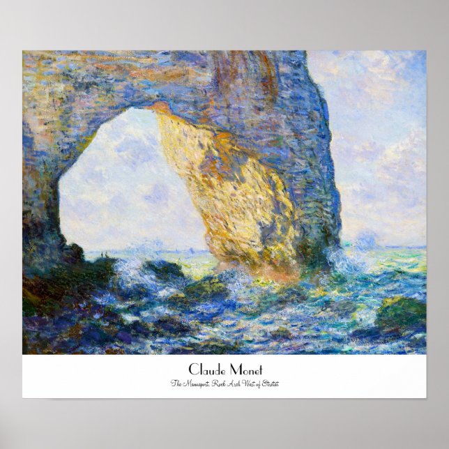 Manneport, Sten Arch-Västern i Etretat Monet Poster (Framsidan)