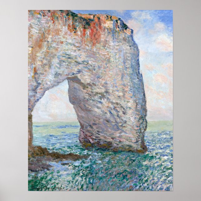 Manneporte nära Etretat av Claude Monet Poster (Framsidan)