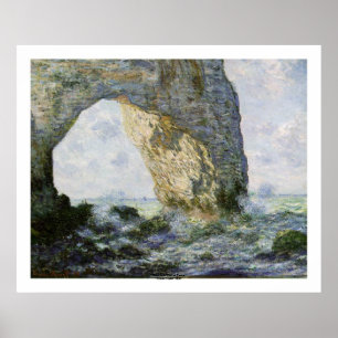 Manneporten vid Claude Monet Poster