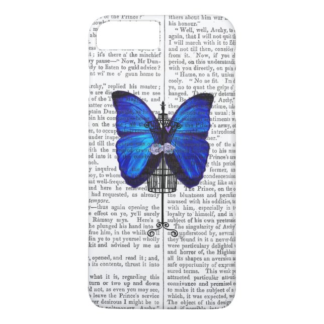 Mannequin Blue Butterfly Case-Mate iPhone Skal (Baksida)