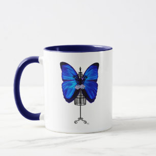 Mannequin Blue Butterfly Mugg