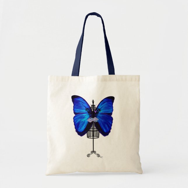 Mannequin Blue Butterfly Tygkasse (Framsidan)