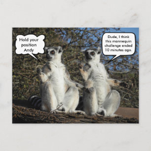 Mannequin Challenged Lemurs Vykort