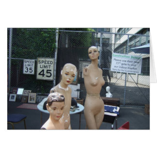 Mannequin-familjen 5x7 hälsningskort