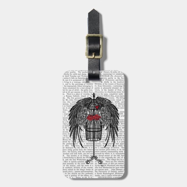 Mannequin med svart Vingar Bagagebricka (Vertikal Framsida)