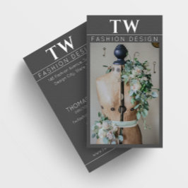 Mannequin Mode Designer Mörk Grått Affärskort Visitkort