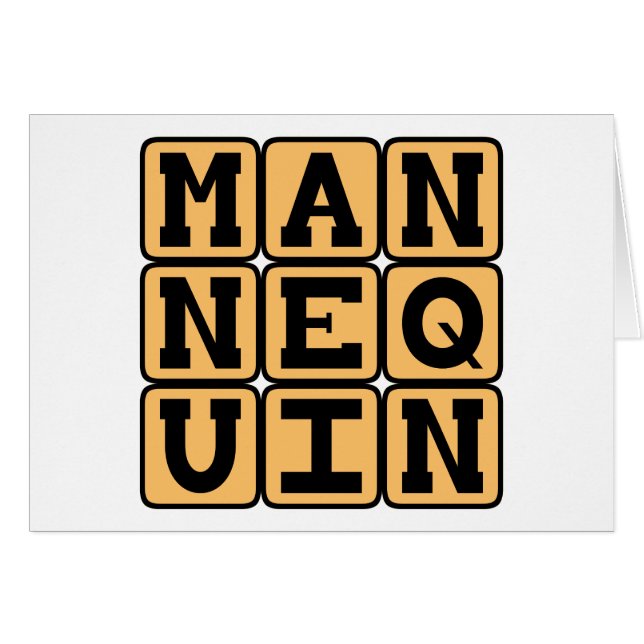 Mannequin, Mode Dummy Hälsningskort (Framsidan Horizontal)