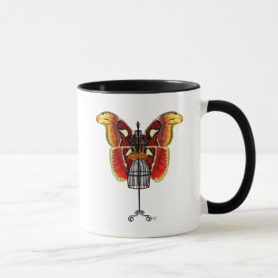 Mannequin Red and Gult Butterfly Mugg