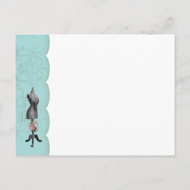 Mannequin-vykort med komplikationer vykort (Framsida)