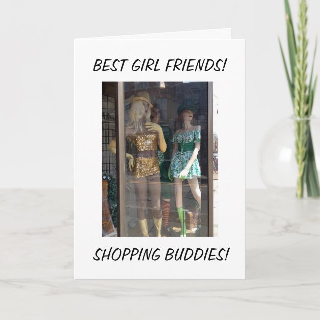 MANNEQUINS - BEST FRIENDS/SHOPPERS BIRTHDAY KORT (Framsida)