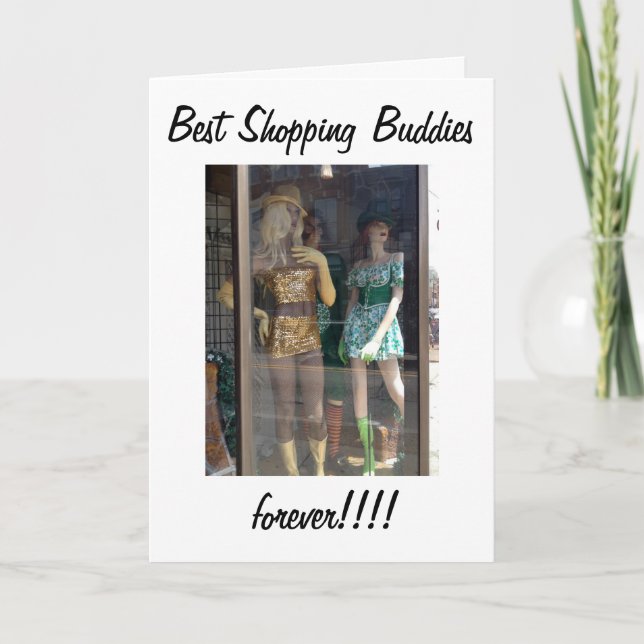 MANNEQUINS - BEST FRIENDS/SHOPPERS BIRTHDAY KORT (Framsida)