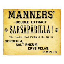 Manners Dubbla Extract Sarsaparilla Print