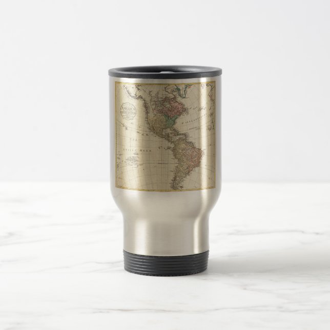 Mannert karta 1796 av norden och South America Resemugg (Center)