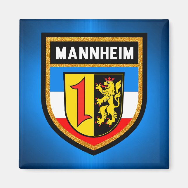 Mannheim Flagga Magnet (Framsidan)