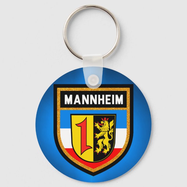 Mannheim Flagga Nyckelring (Framsida)